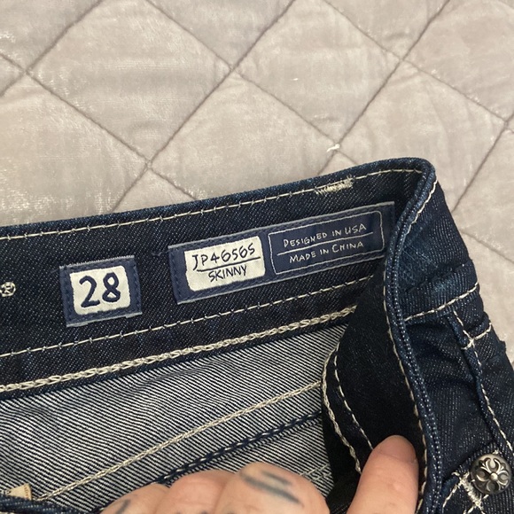 MISS ME REWORKED DENIM SHORTS SIZE 28 - Picture 4 of 10